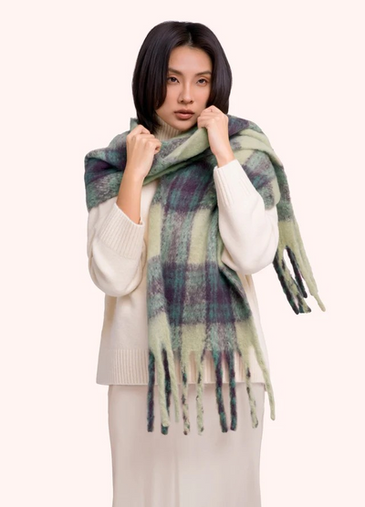 Flora Cosy Scarf, Damson Mix