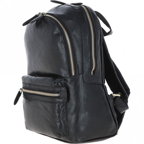 Ashwood Unisex Leather Backpack Black – White Lotus Living