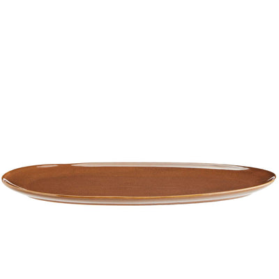Oval Stoneware Dish Cinnamon
