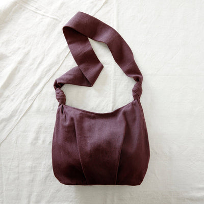 GYANI Vegan Cotton Everyday Cross Body Bag: Plum Purple