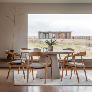 Pedham Dining Table Round Linen