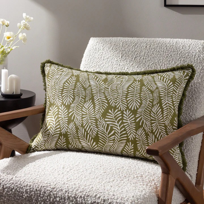 FROND CUSHION OLIVE 40X60