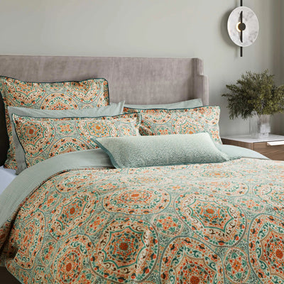 Addison Bedding in Gold & Teal