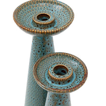 Portsea Candle Holders Teal Set of 2