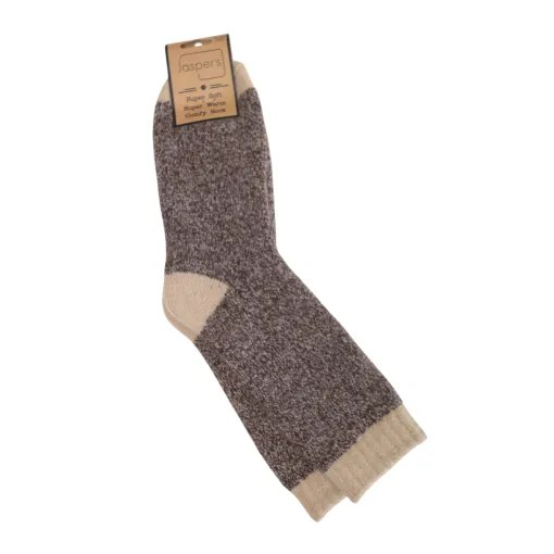 Cappuccino Marl Cosy Men's Socks