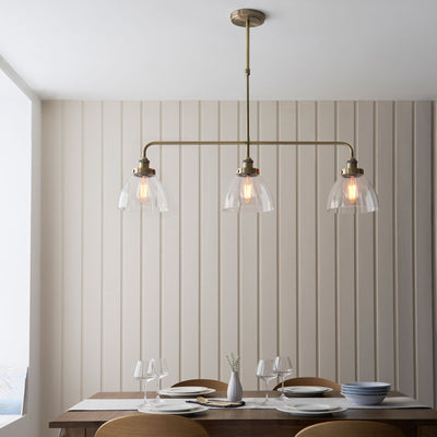 Hanmer Brass Triple Pendant Large