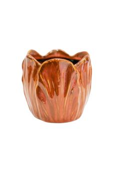 Alyssa Tulip Lava Planter H14cm D15cm