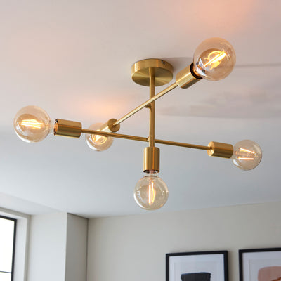 Stanford Ceiling Light Brass
