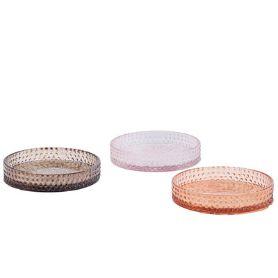 Coloured Glass Candle Holders Natural
