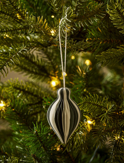 Large 2 Tone Teardrop Bauble Rosemary