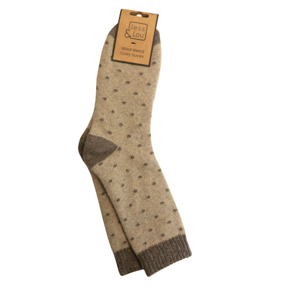 Cappuccino Dots Cosy Socks