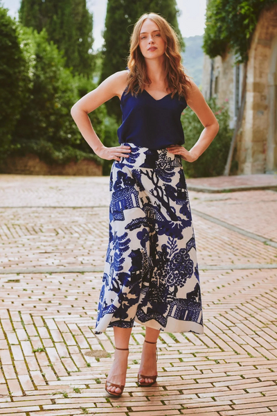 Giant Willow Blue A-line Maxi Skirt