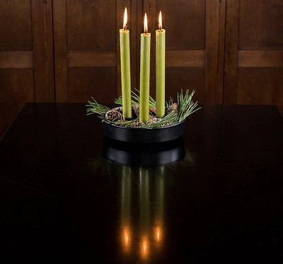 Eco Dinner Candles Olive Green