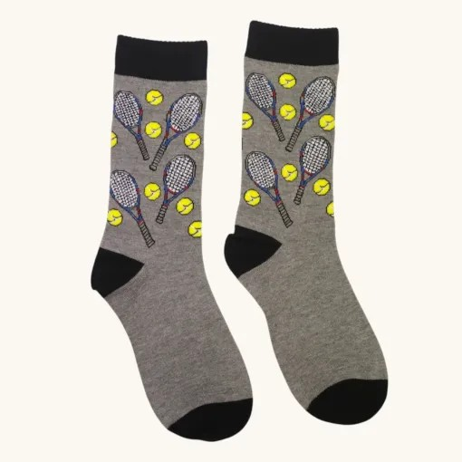 Grey Tactile Tennis Bamboo Socks