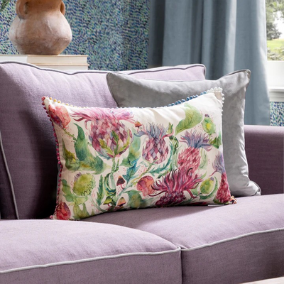 Thistle Cushion Damson