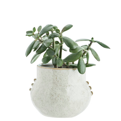 Stoneware Planter Off White Small