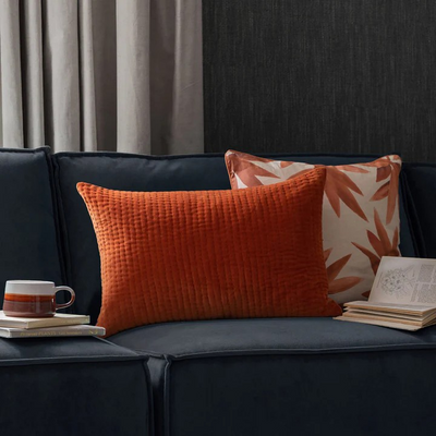 Hazel Velvet Cushion Sunset