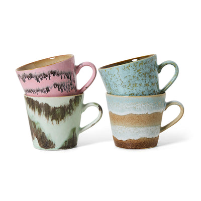 Dada cappuccino mugs 70s ceramics set of 4