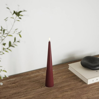 Cone light d 5 x h 28 cm Bordeaux