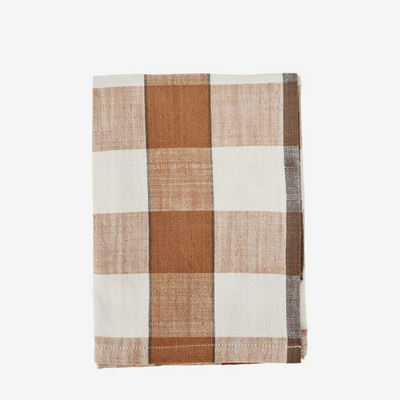 Terracotta Checked Kitchen Towel