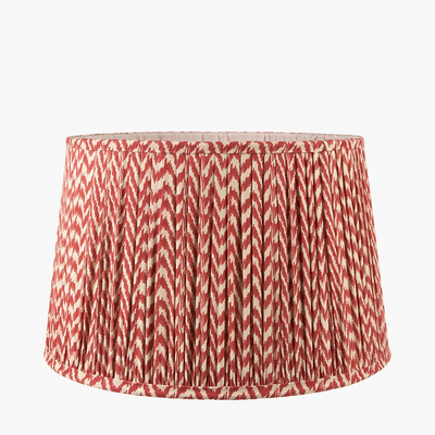 Red Chevron Mushroom Pleat Lampshade 45cm