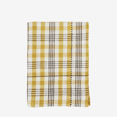 Mustard Checked Kitchen Towel