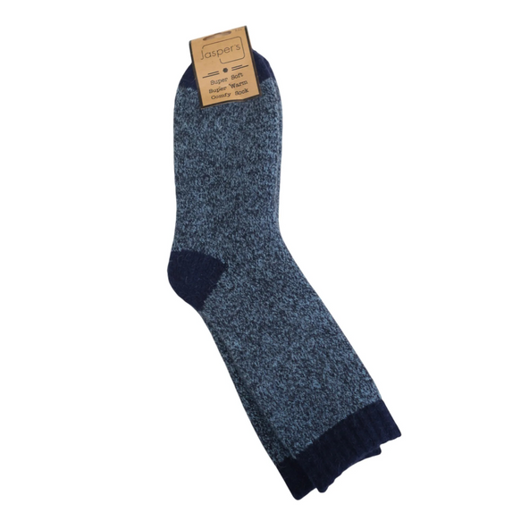 Blue Marl Cosy Men's Socks