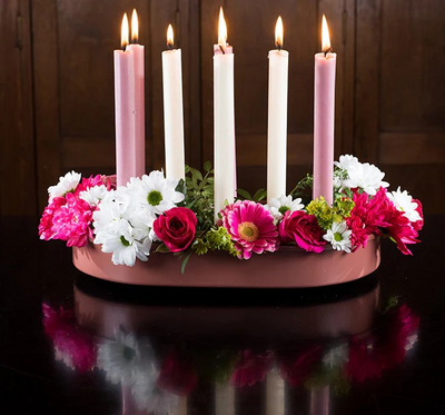 Eco Dinner Candles Pearl White