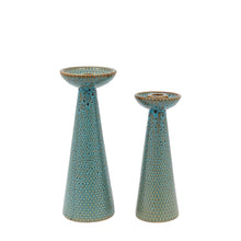 Portsea Candle Holders Teal Set of 2