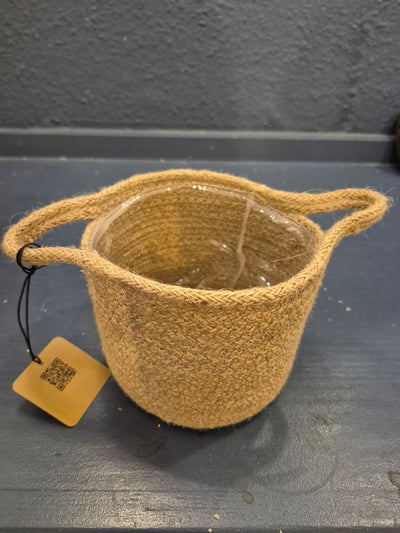 Jute Woven Planter Natural Medium