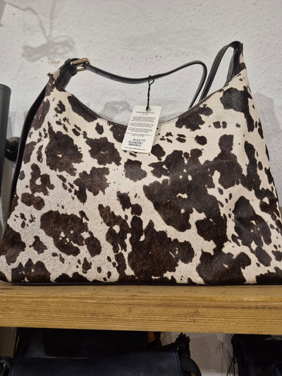 Harion Leather Shoulder Bag Brown