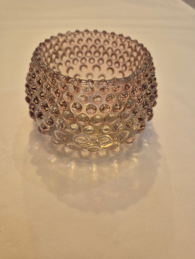 Orange Pink and Smoke Glass votive