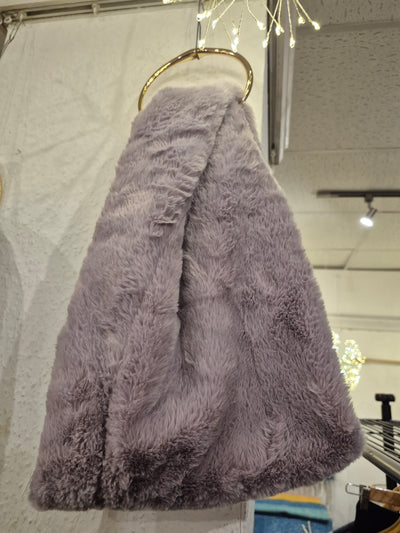 Chunky Faux Fur Snood-Lilac