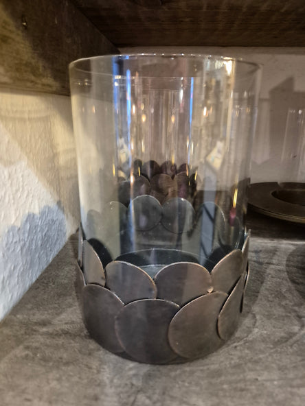 Drake Gunmetal Candle Holder