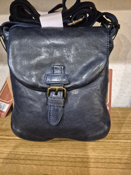 Darcy Luxury Leather Handbag Navy