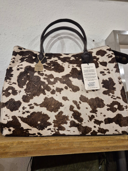 Harion Leather Handbag Brown
