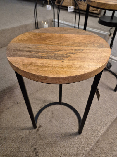 Ravi Iron Base Round Stool Medium