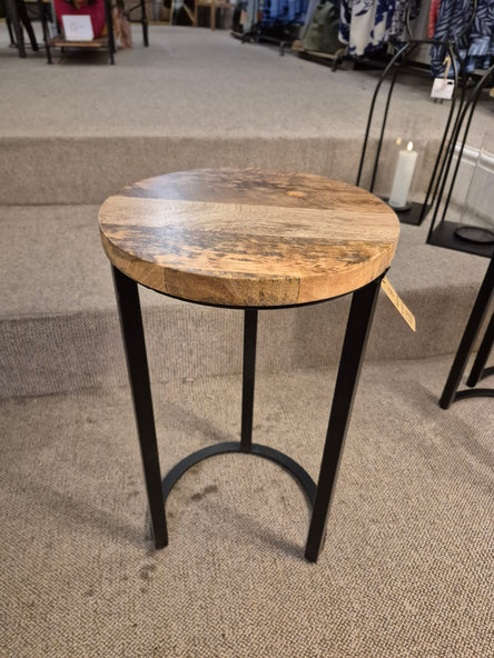 Ravi Iron Base Round Stool Small
