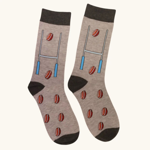 Grey Relentless Rugby Bamboo Socks