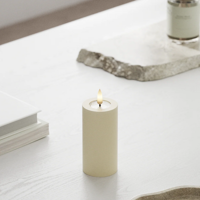 LED Pillar candle Ø 5 x 10 cm Cream