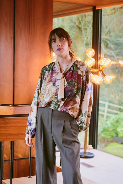 Primula Stone Pussy Bow Blouse