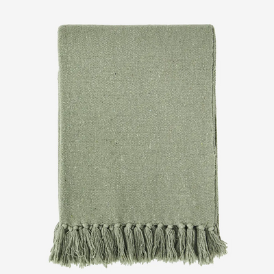 Green Recycled Cotton Throw