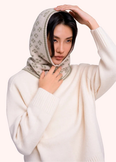 Roxy Snood, Cream & Moss