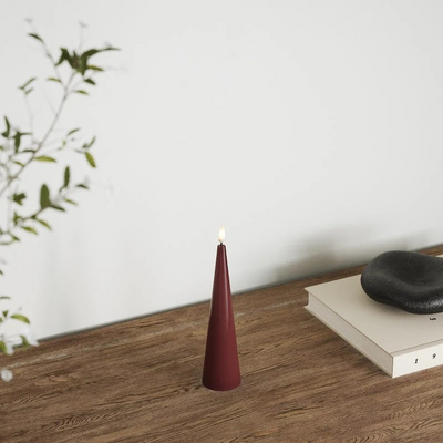 Cone light d 5 x h 20 cm Bordeaux