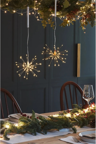 Hanging Starburst 17cm Copper Light