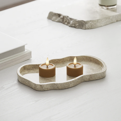 LED Tealight candle 2 pcs. Curry