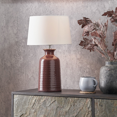 Mulberry Reactive Glaze Table Lamp