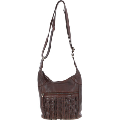 Drew Luxury Leather Handbag Brandy Small