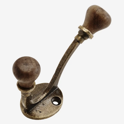 Natural & Brass Iron Hook