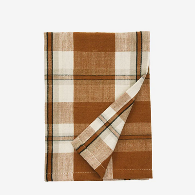 Brown Checked Kitchen Towel